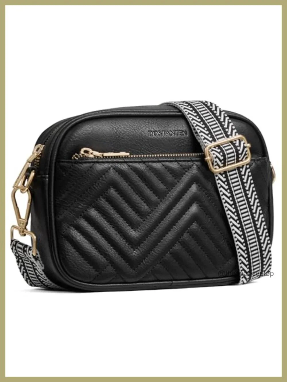 Quilted Vegan Leather Small Crossbody Purse with Adjustable Strap